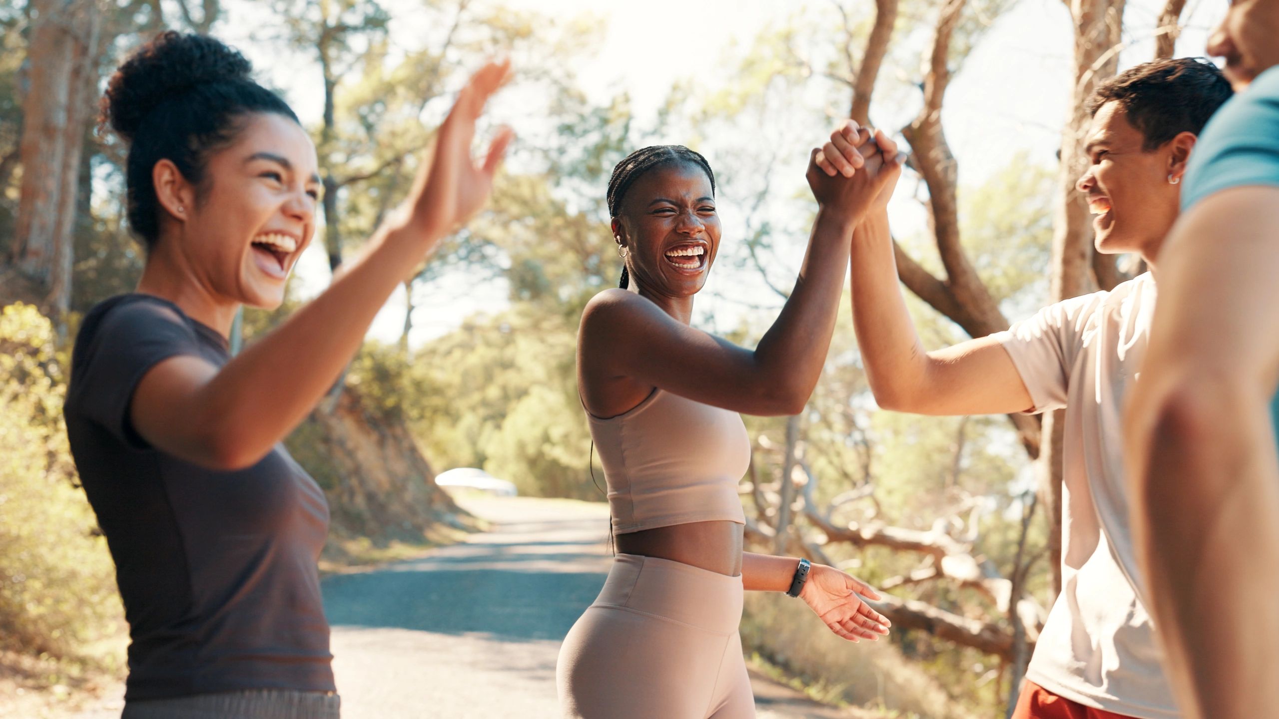 happy diverse wellness team